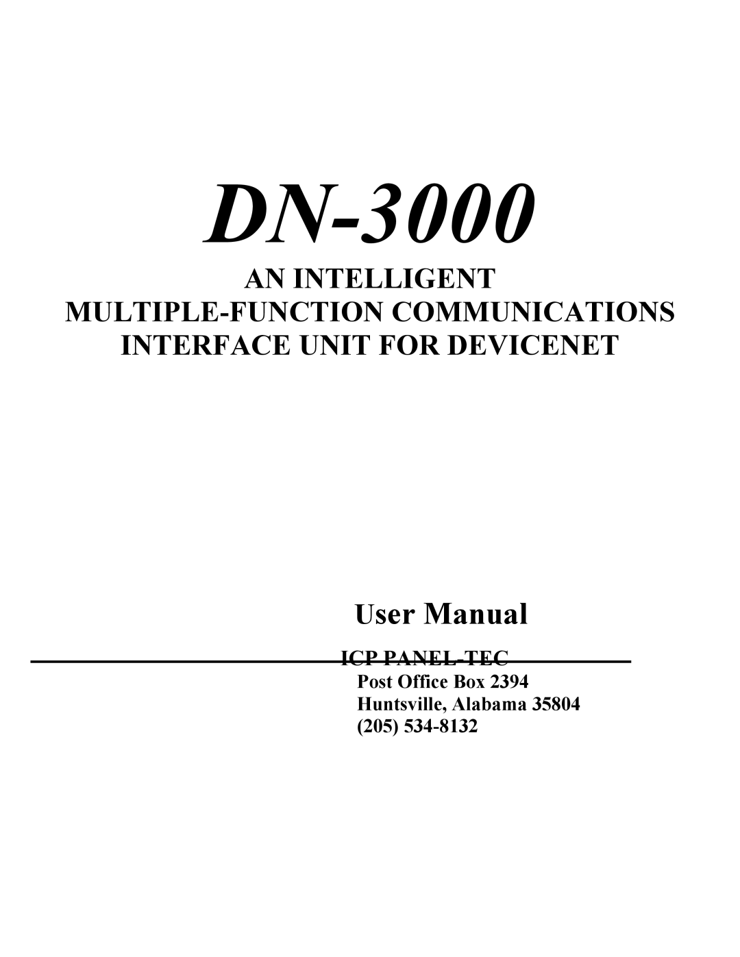 ICP DAS USA 100-700 PLCS, DB25 user manual DN-3000 