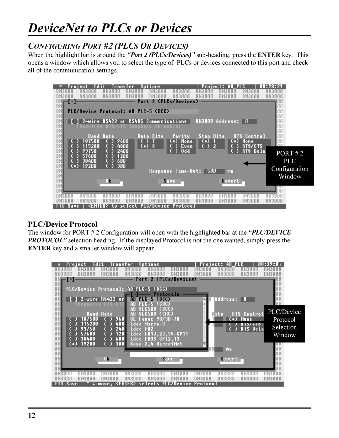 ICP DAS USA DB25, 100-700 PLCS, DN-3000 user manual PLC/Device Protocol, Configuring Port #2 Plcs or Devices 