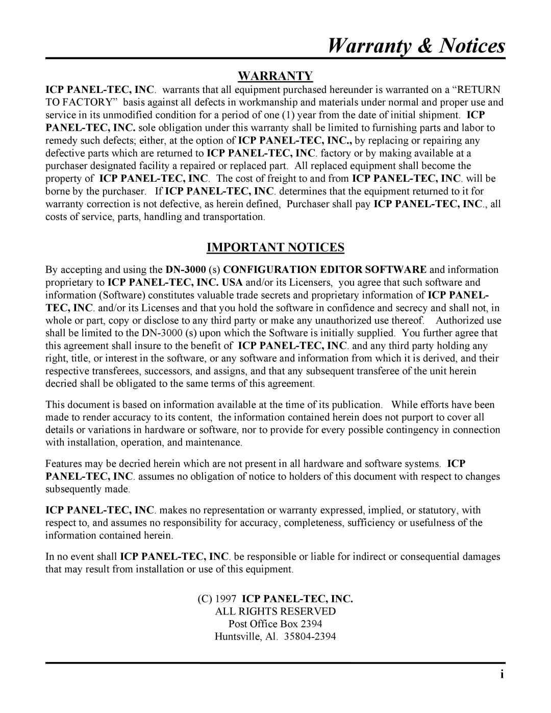 ICP DAS USA DB25, 100-700 PLCS, DN-3000 user manual Warranty & Notices 