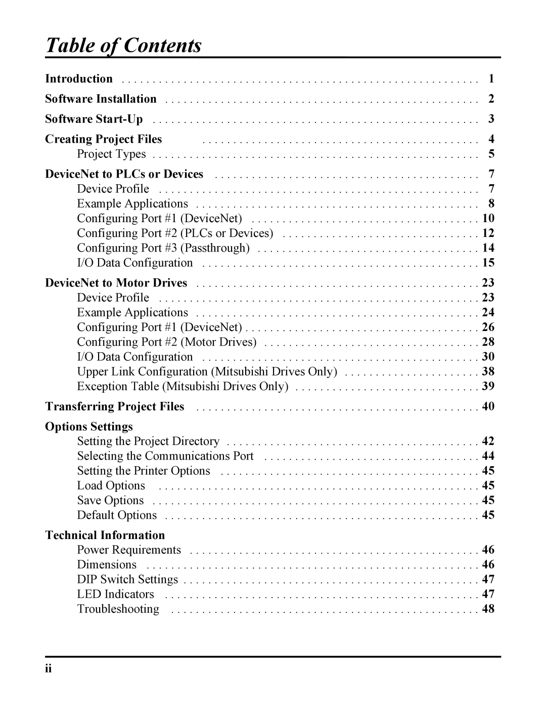 ICP DAS USA 100-700 PLCS, DB25, DN-3000 user manual Table of Contents 