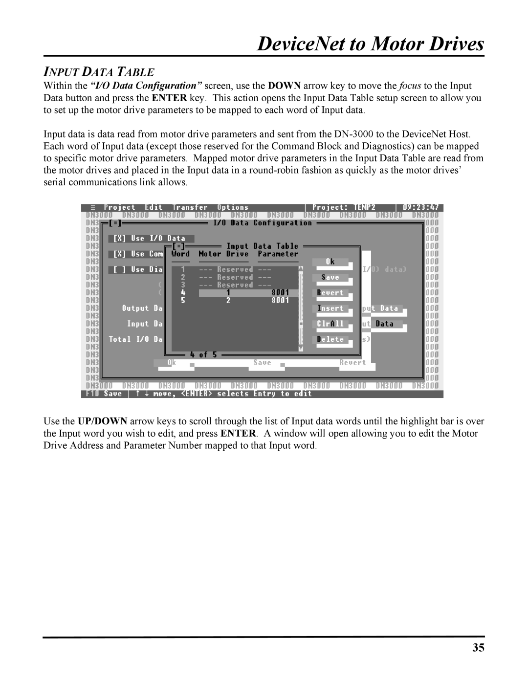 ICP DAS USA DN-3000, DB25, 100-700 PLCS user manual Input Data Table 