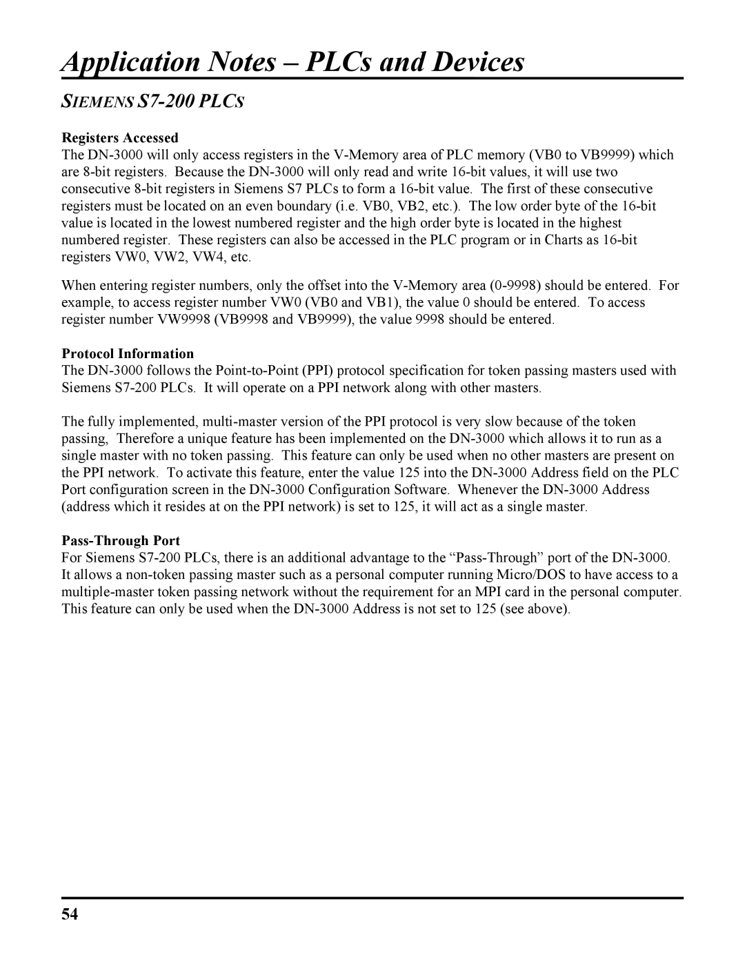 ICP DAS USA DB25, 100-700 PLCS, DN-3000 user manual Protocol Information, Pass-Through Port 