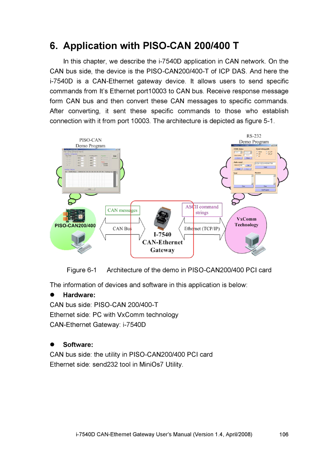 ICP DAS USA I-7540D user manual Hardware, Software 