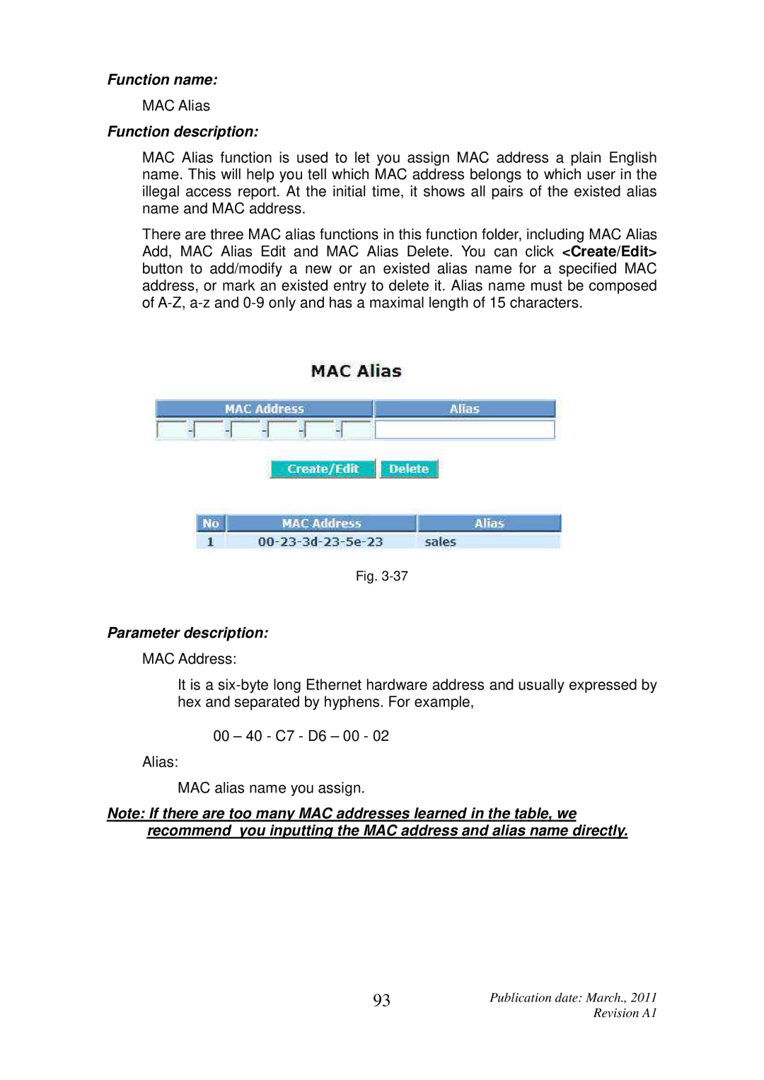 ICP DAS USA MSM-6226 user manual MAC Alias 