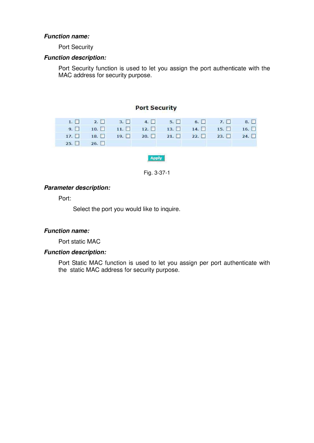 ICP DAS USA MSM-6226 user manual Port Select the port you would like to inquire 