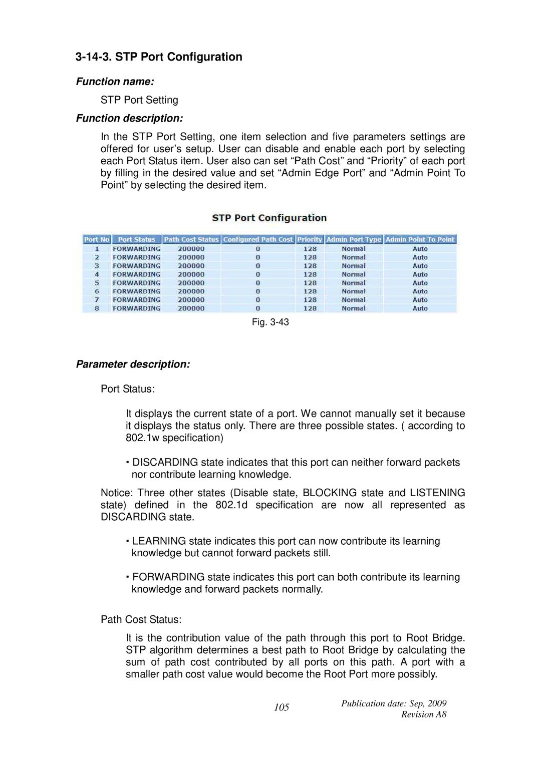 ICP DAS USA MSM-6226 user manual STP Port Configuration 