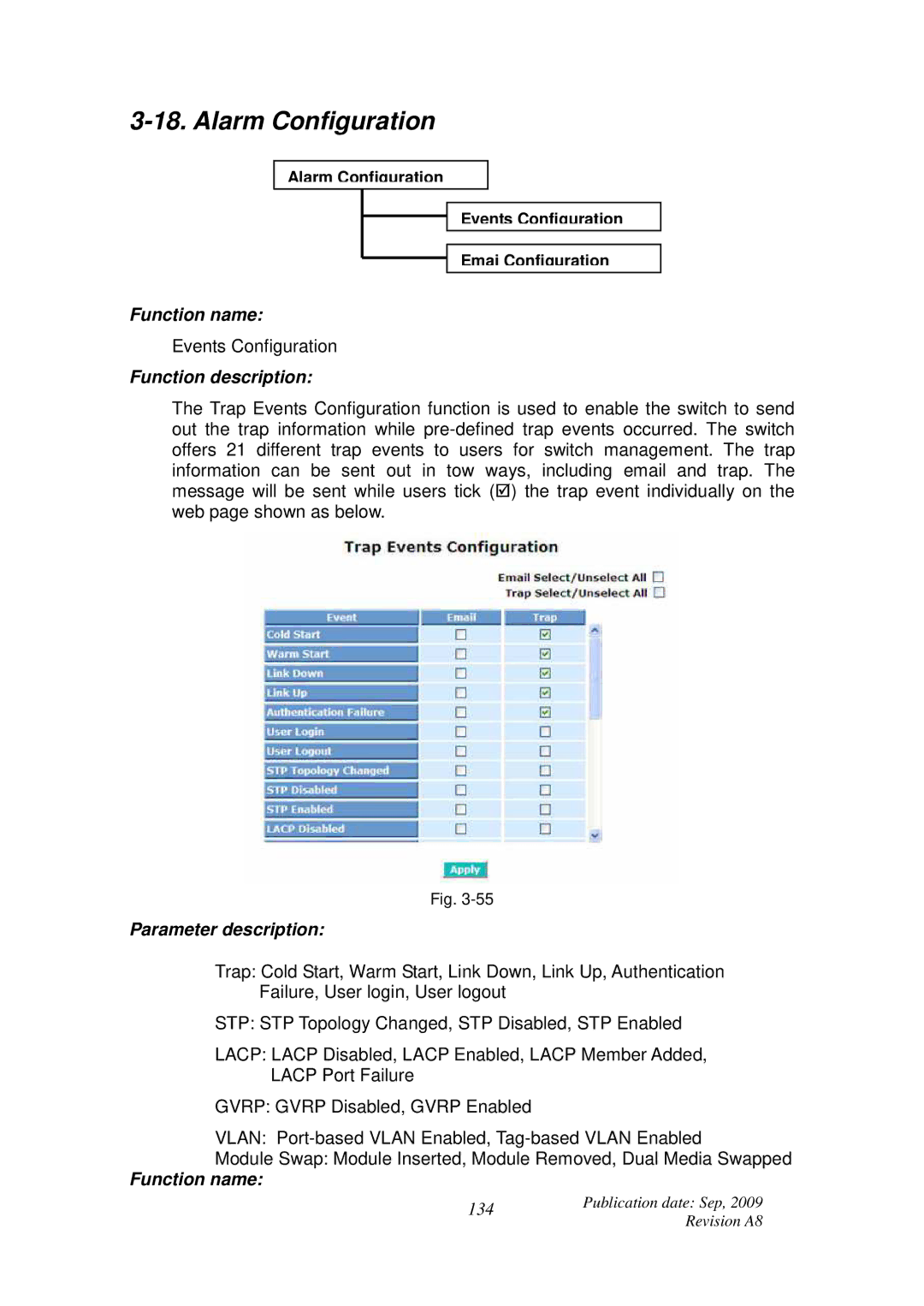 ICP DAS USA MSM-6226 user manual Alarm Configuration 