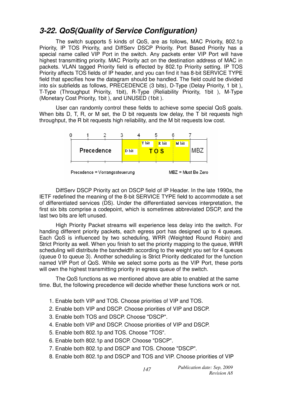 ICP DAS USA MSM-6226 user manual QoSQuality of Service Configuration 