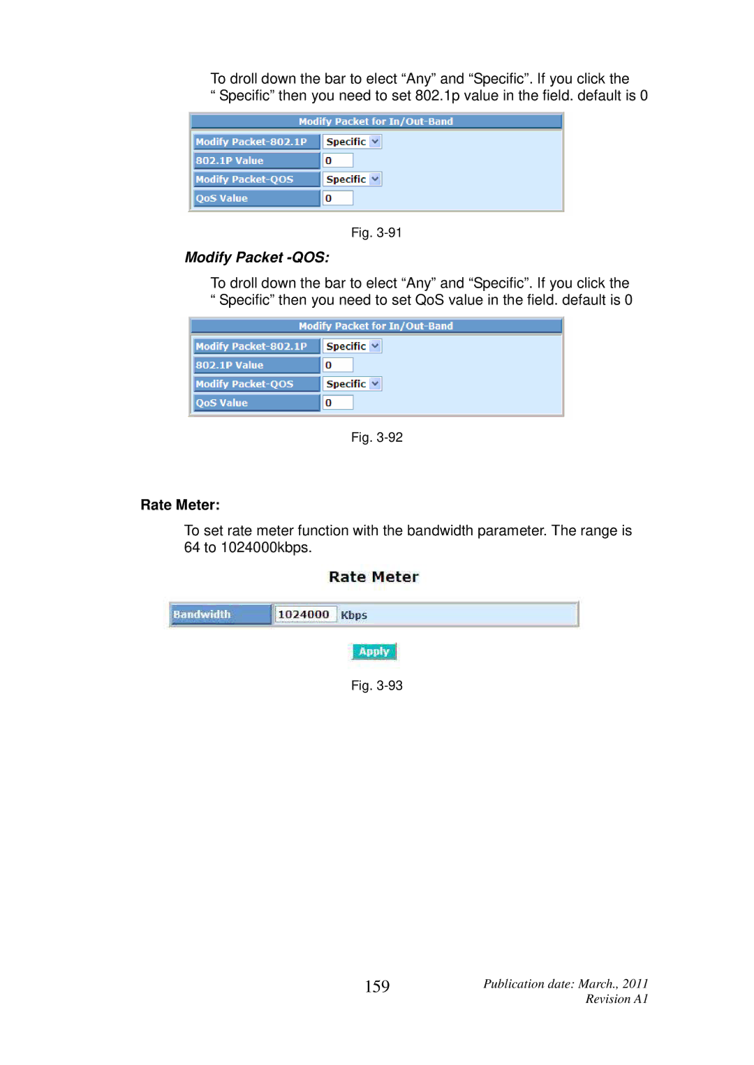 ICP DAS USA MSM-6226 user manual 159, Rate Meter 