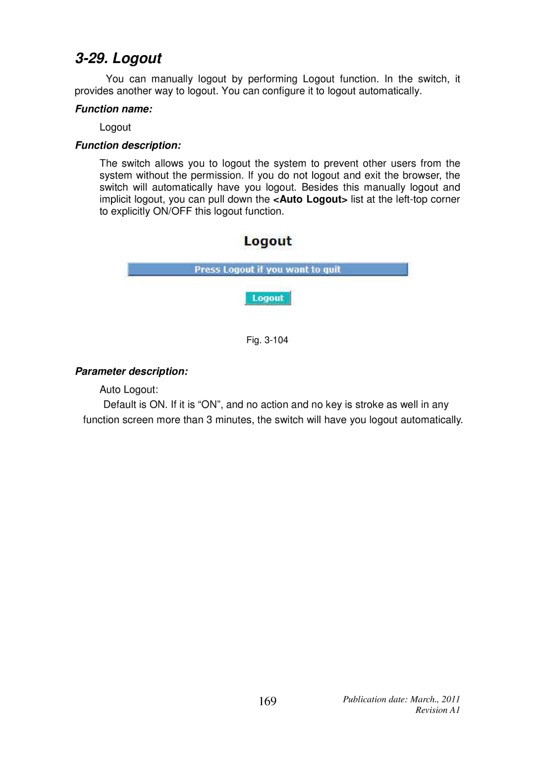 ICP DAS USA MSM-6226 user manual Logout, 169 