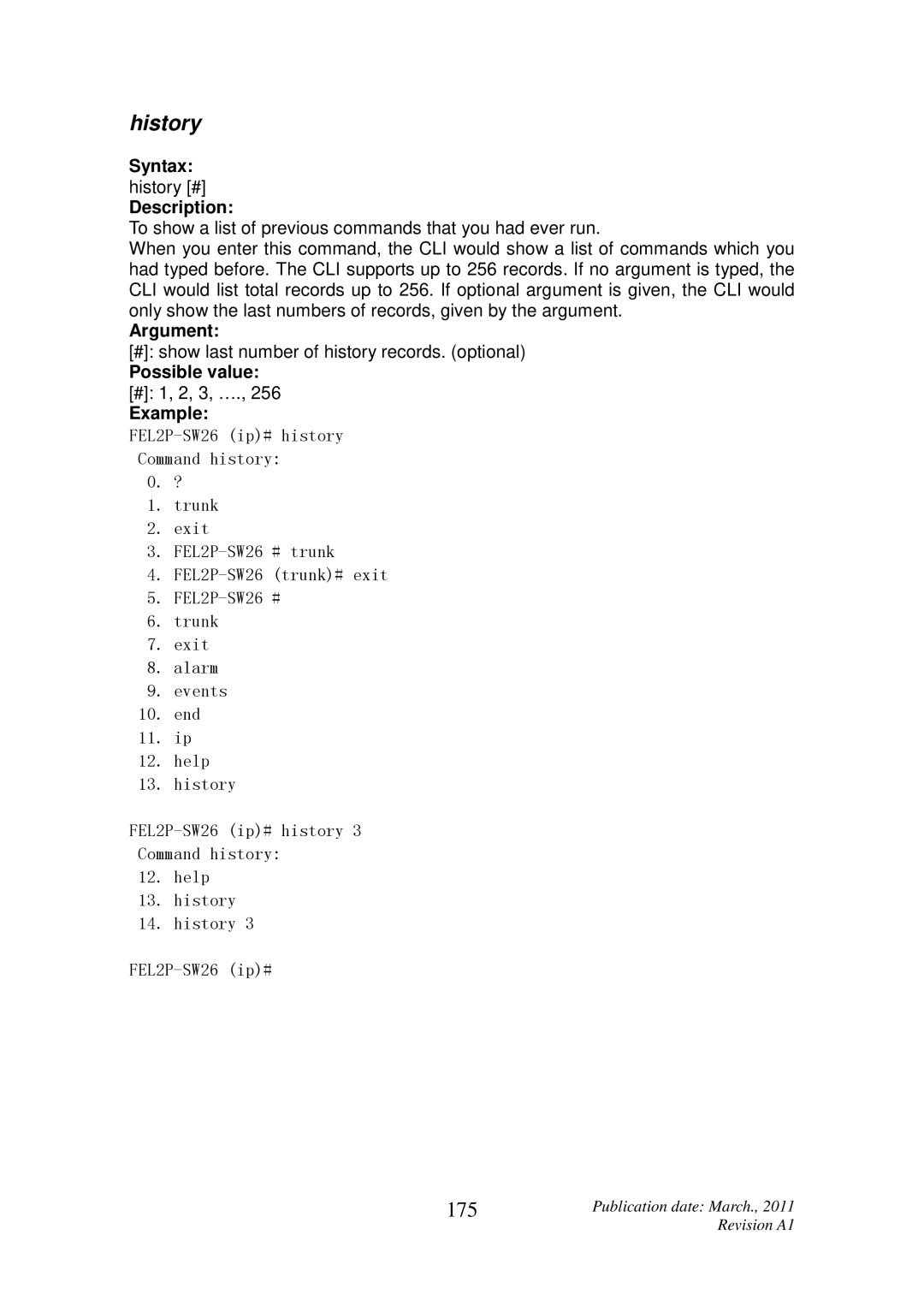 ICP DAS USA MSM-6226 user manual History, 175 