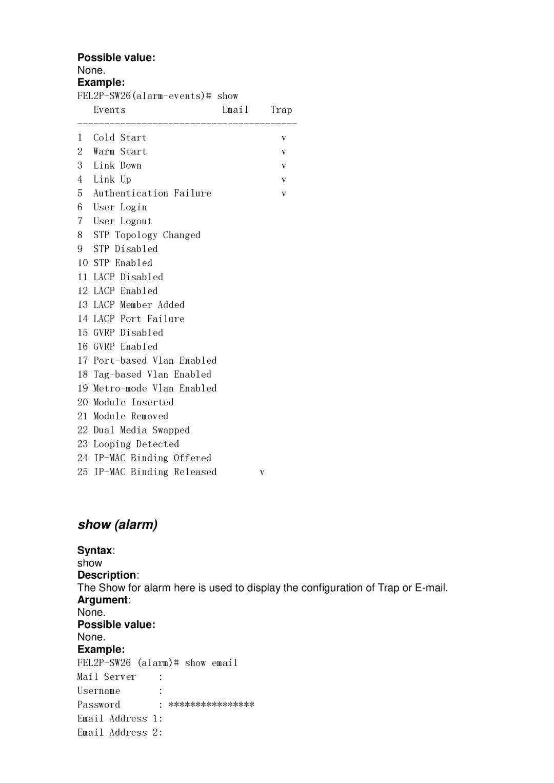 ICP DAS USA MSM-6226 user manual Show alarm 