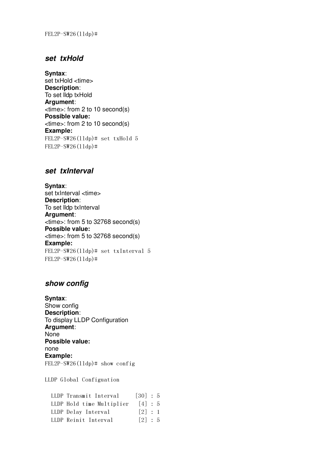 ICP DAS USA MSM-6226 user manual Set txHold, Set txInterval 