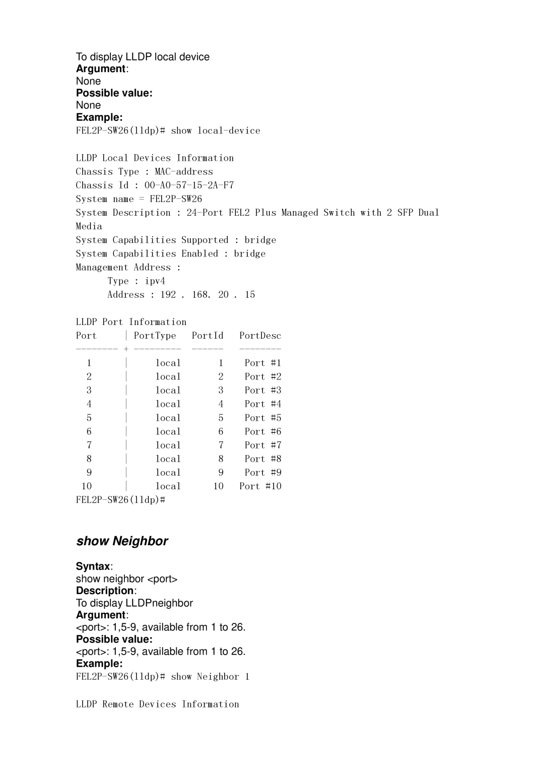 ICP DAS USA MSM-6226 user manual Show Neighbor 