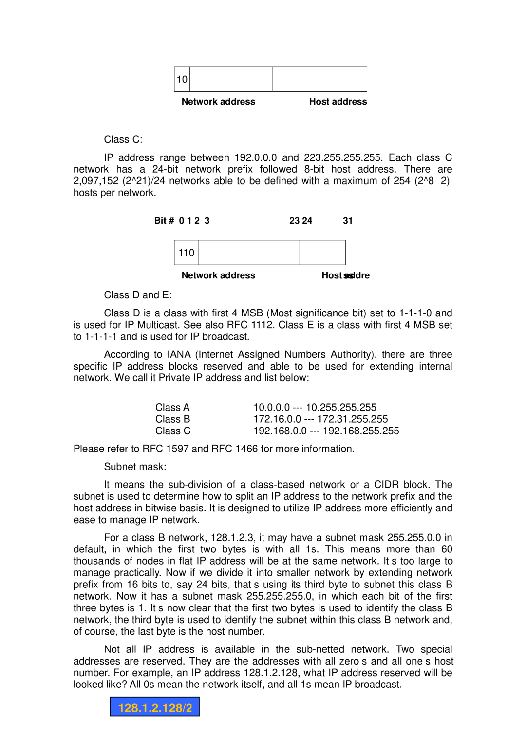 ICP DAS USA MSM-6226 user manual Class C, Class D and E 