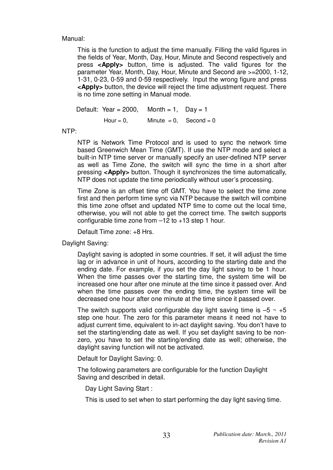 ICP DAS USA MSM-6226 user manual Ntp 