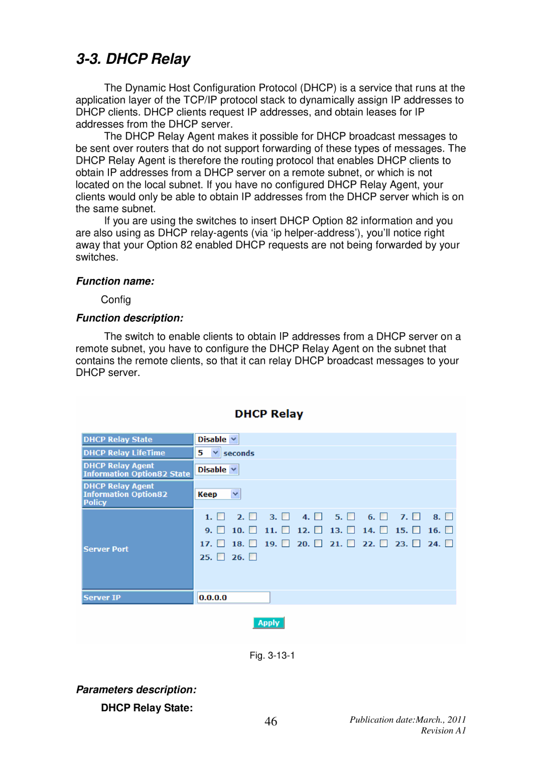 ICP DAS USA MSM-6226 user manual Dhcp Relay State 