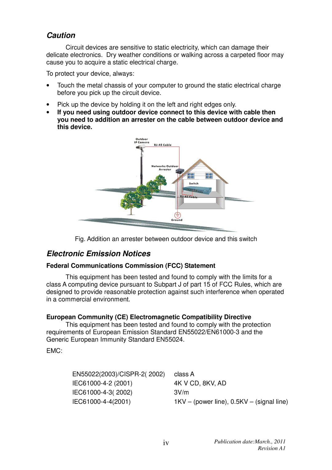 ICP DAS USA MSM-6226 user manual Electronic Emission Notices, Federal Communications Commission FCC Statement 