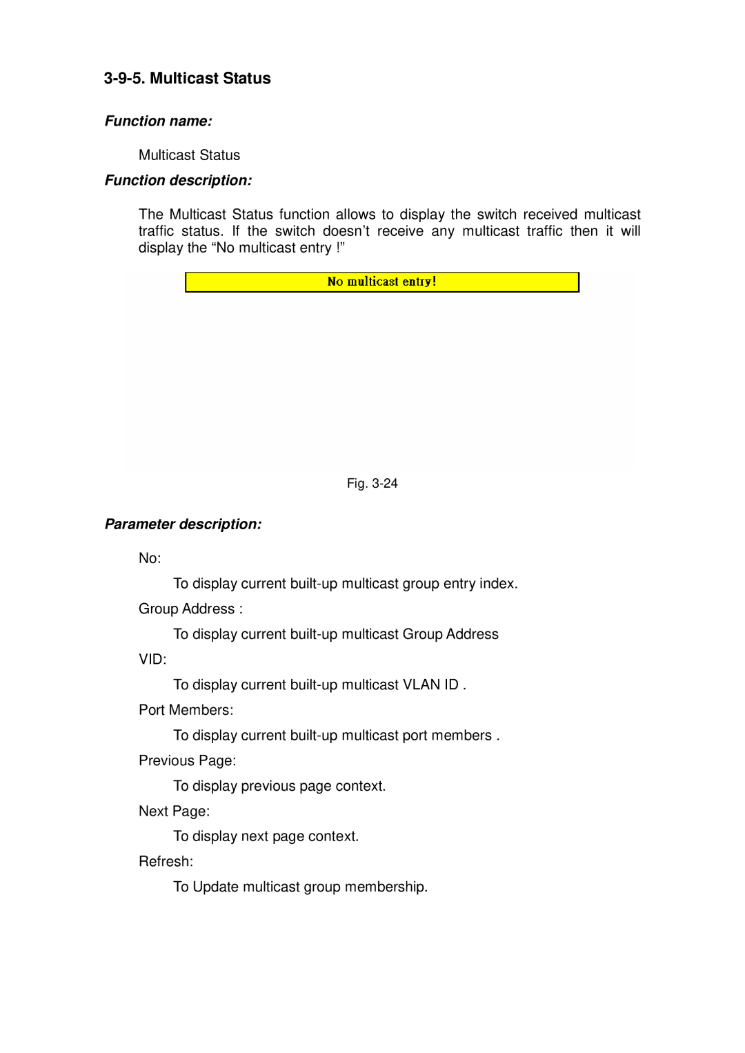 ICP DAS USA MSM-6226 user manual Multicast Status 