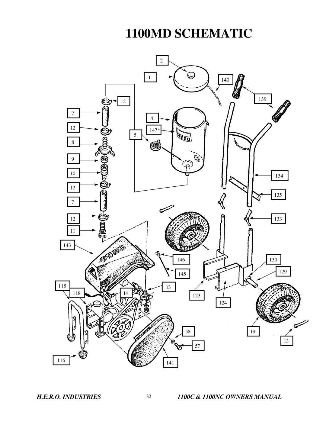 I.C.T.C. Holdings Corporation 1100C, 1100NC, Airless Spray Equipment owner manual 1100MD Schematic 