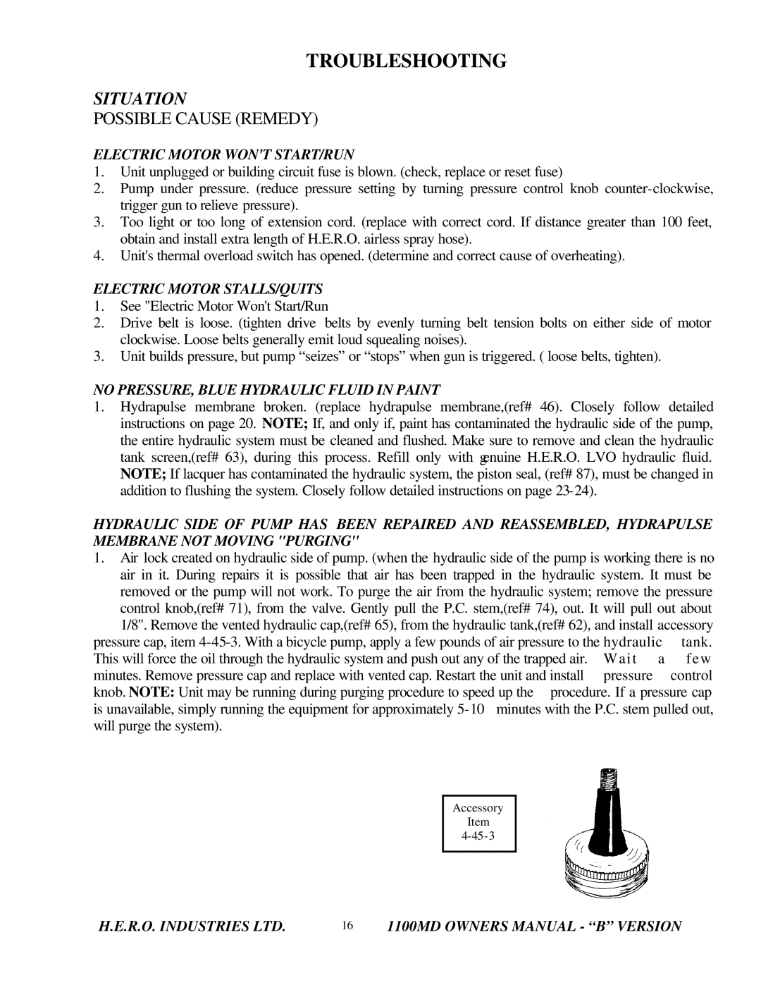 I.C.T.C. Holdings Corporation B series owner manual Situation 