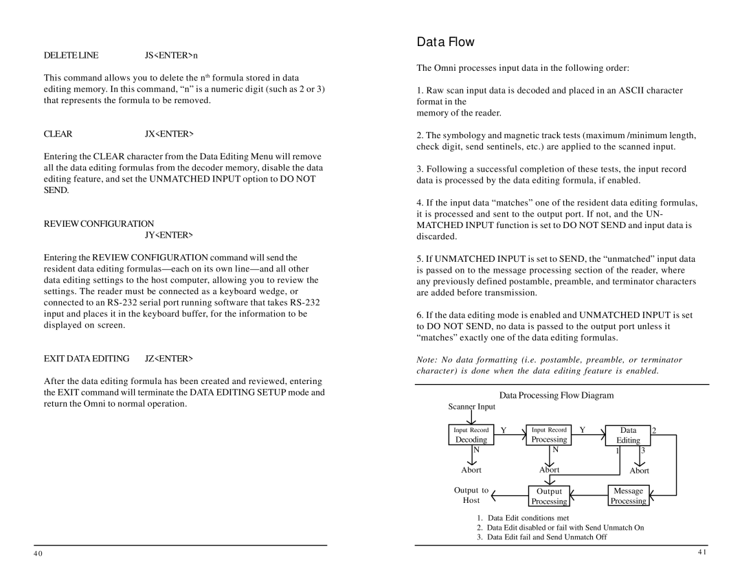 ID Tech 70, 25, 60, 50, 30, 80 user manual Data Flow, Clearjxenter, Review Configuration Jyenter, Exit Data Editing Jzenter 