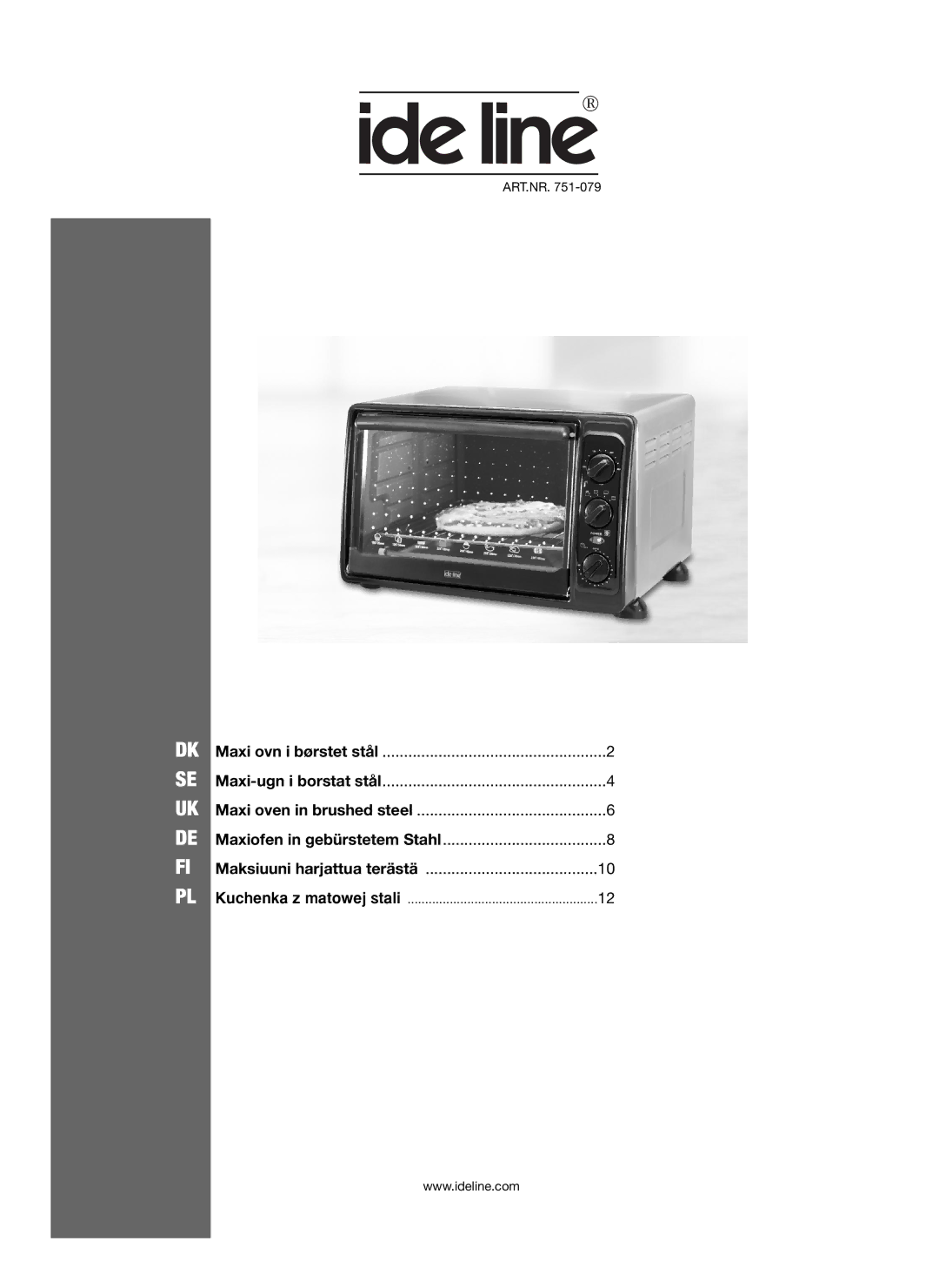 Ide Line 751-079 manual Dk Se Uk De Fi Pl 