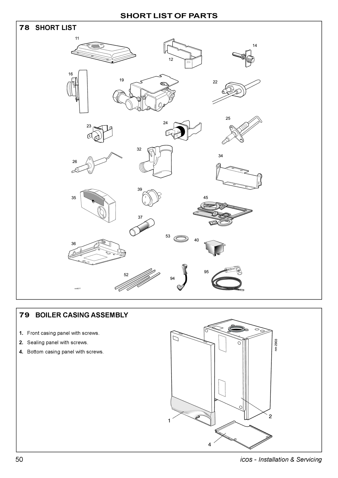 IDEAL INDUSTRIES HE12, HE24, HE18, HE15 manual Boiler Casing Assembly 