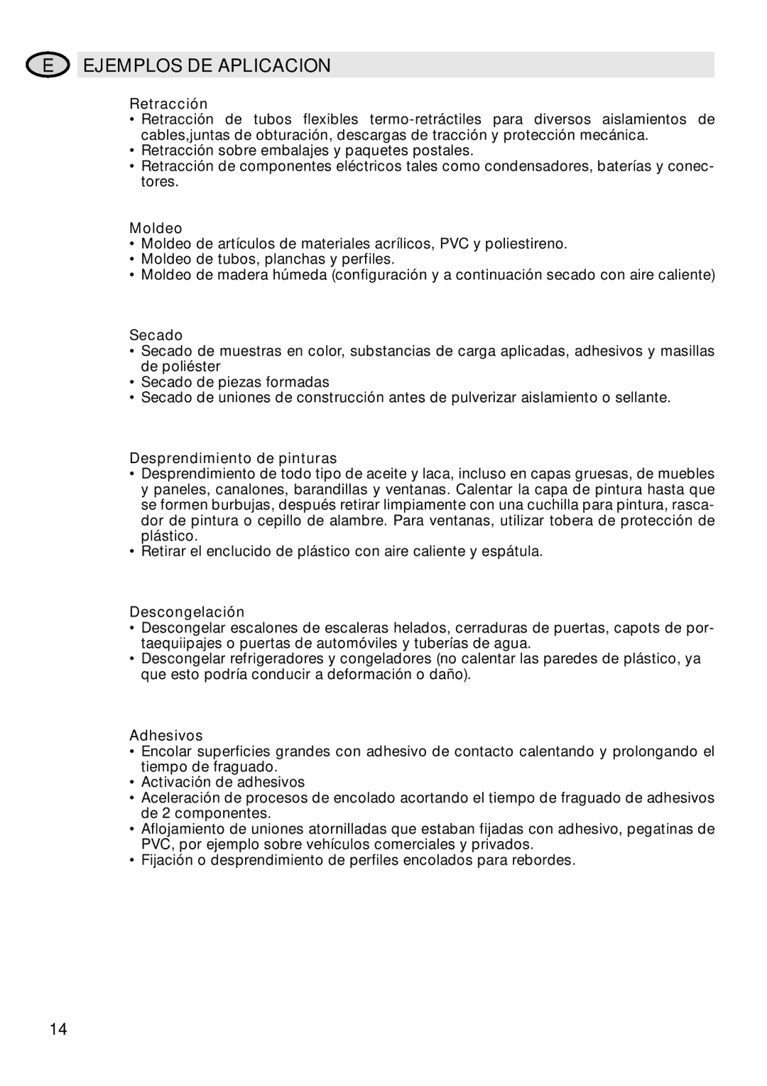 IDEAL INDUSTRIES Heat Gun manual Ejemplos DE Aplicacion 