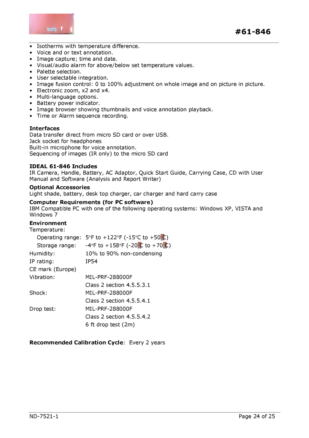 IDEAL INDUSTRIES HeatSeeker 160 instruction manual Interfaces, Ideal 61-846 Includes Optional Accessories, Environment 