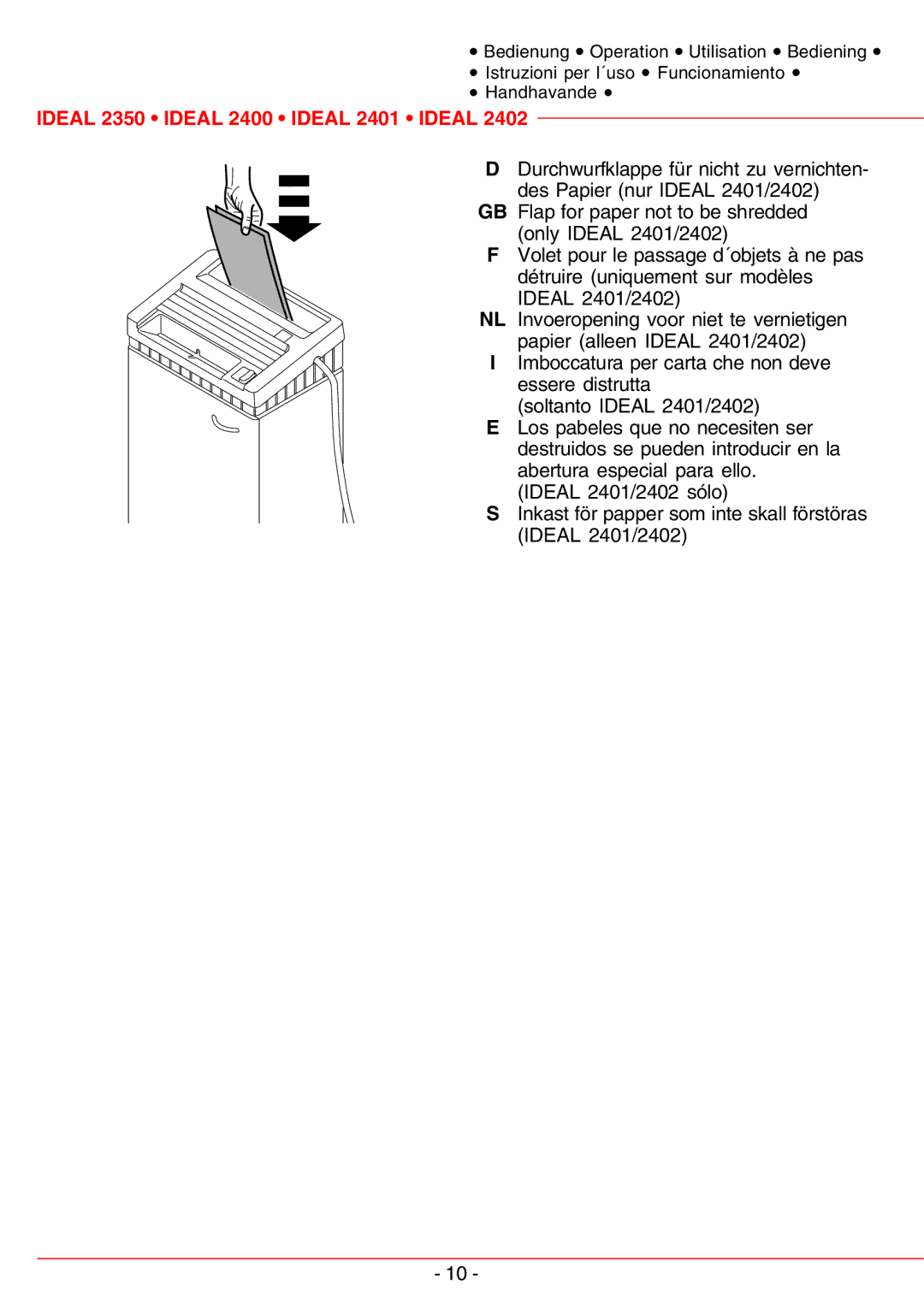 IDEAL INDUSTRIES IDEAL 2402, IDEAL 2350, 2401-Cross/Cut, IDEAL 2400, 2350-Micro/Cut Ideal 2350 Ideal 2400 Ideal 2401 Ideal 