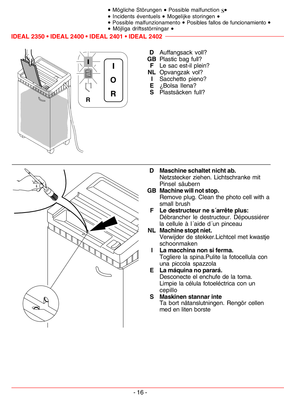 IDEAL INDUSTRIES 2401-Cross/Cut Auffangsack voll?, Plastic bag full?, Opvangzak vol?, Sacchetto pieno?, ¿Bolsa Ilena? 