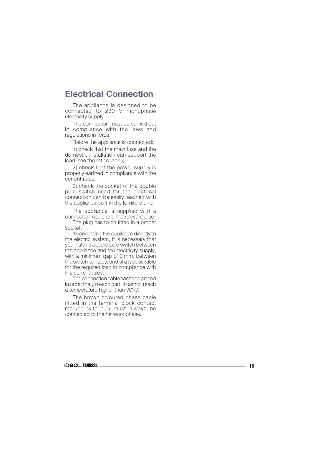 IDEAL INDUSTRIES IZGS 68 ICTX manual Electrical Connection 