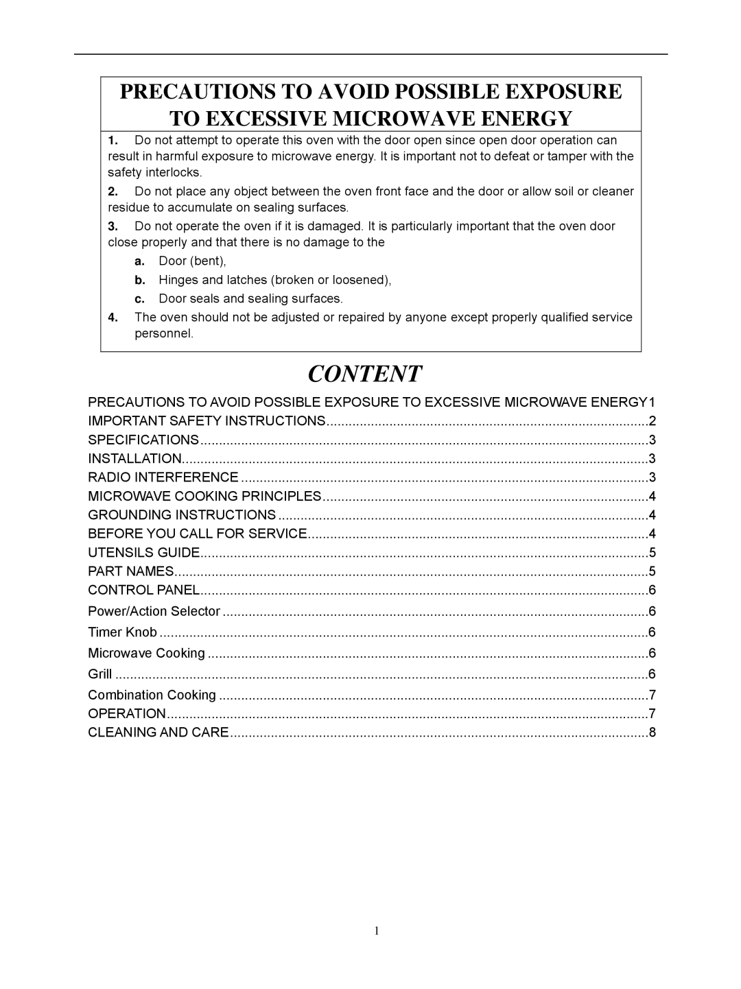 IFB Appliances 17PG1S owner manual Content 