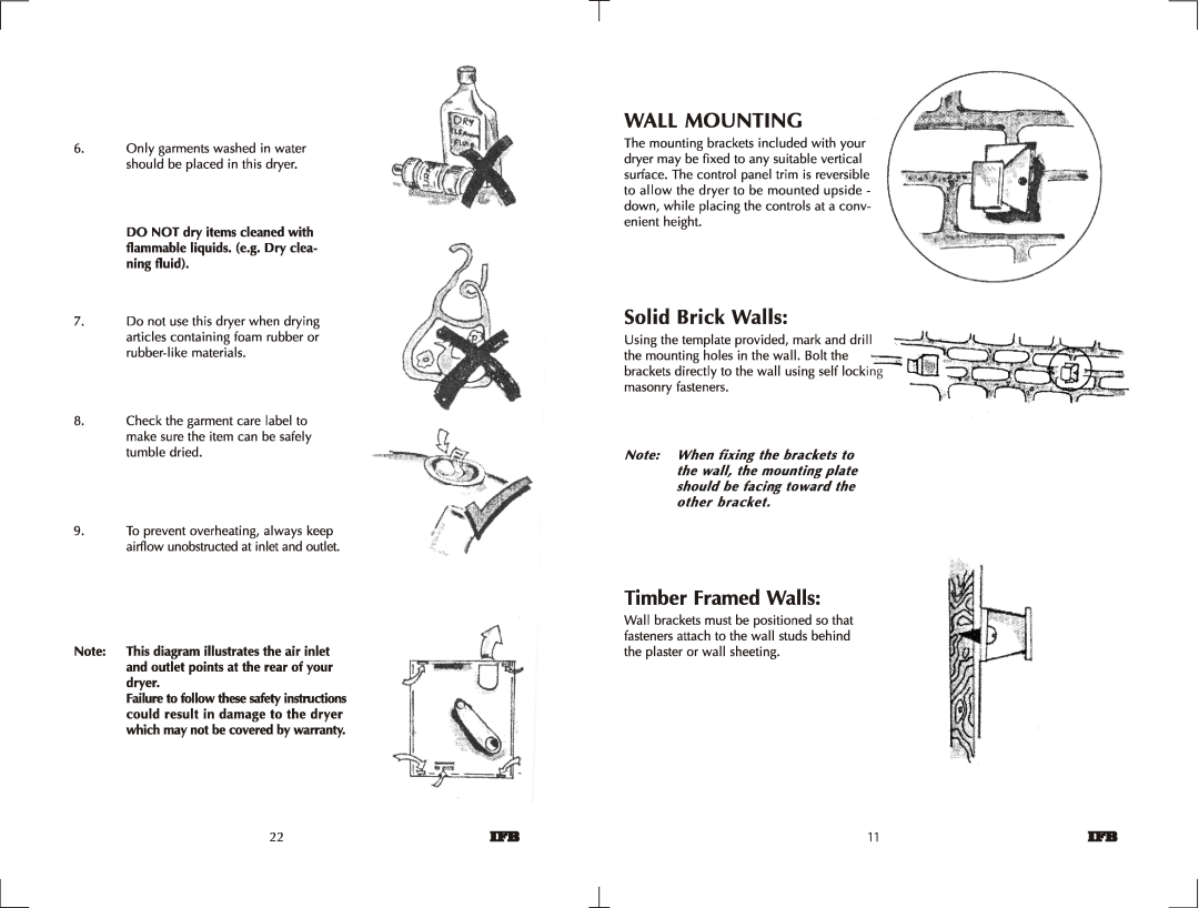 IFB Appliances 550 manual 