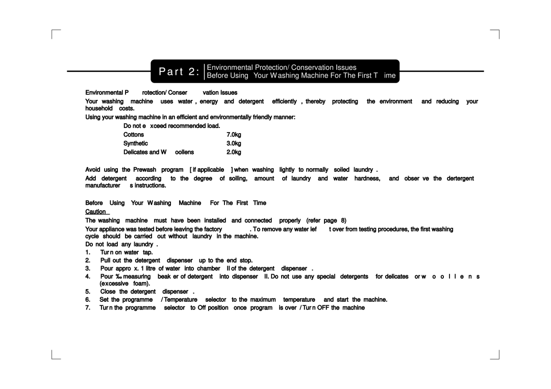 IFB Appliances Digital 7kg manual 