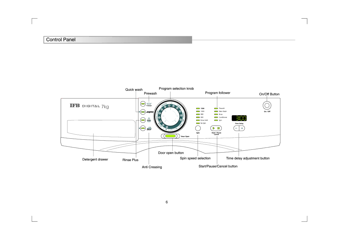 IFB Appliances Digital 7kg manual 