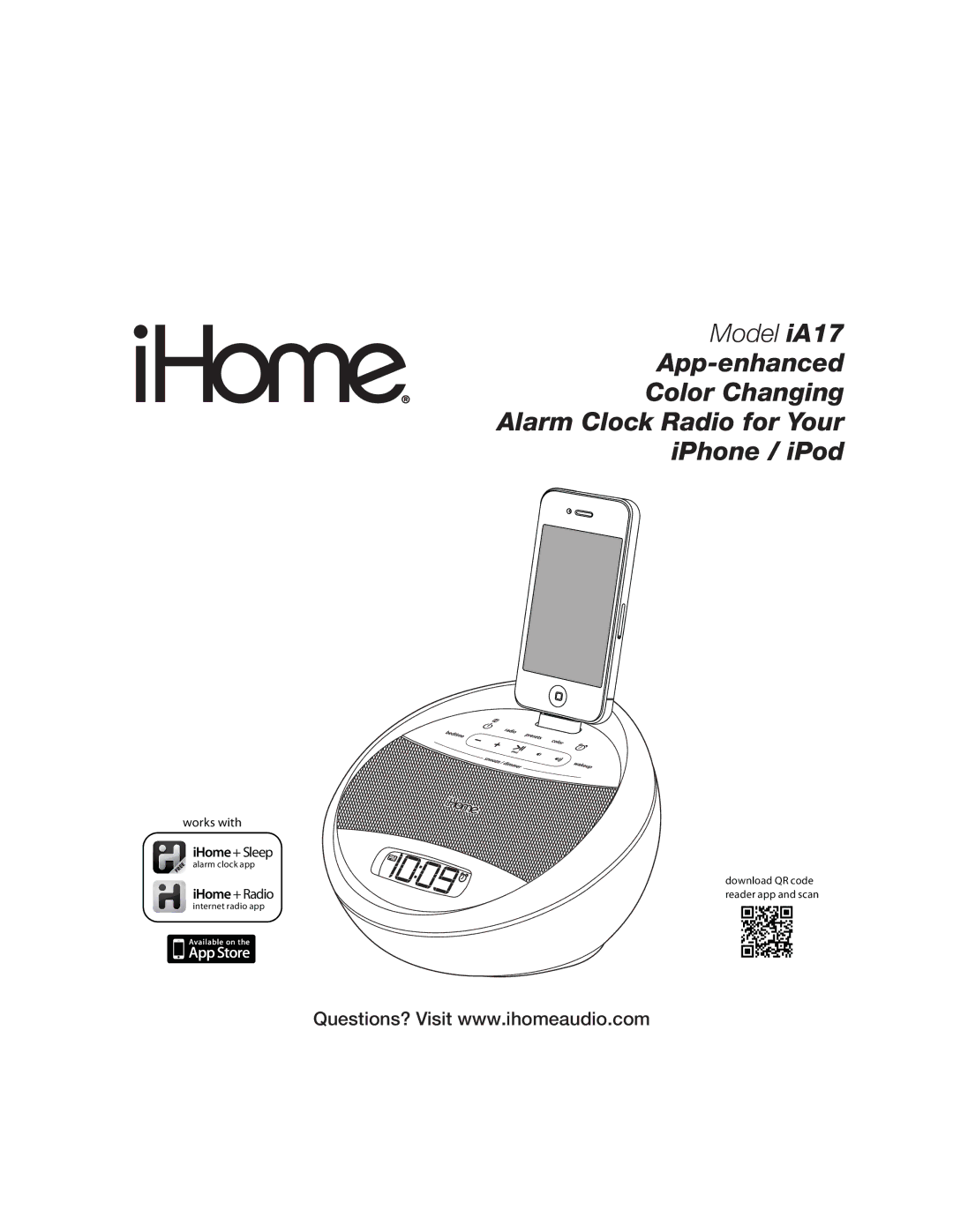 iHome instruction manual Model iA17 