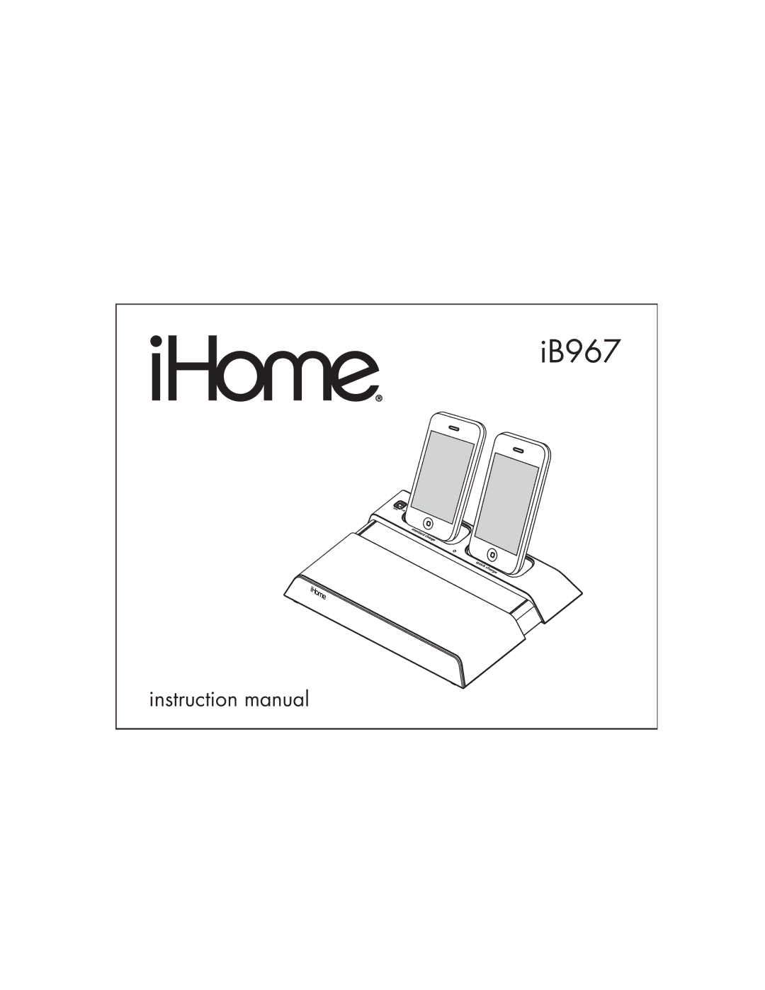 iHome IB967 instruction manual 