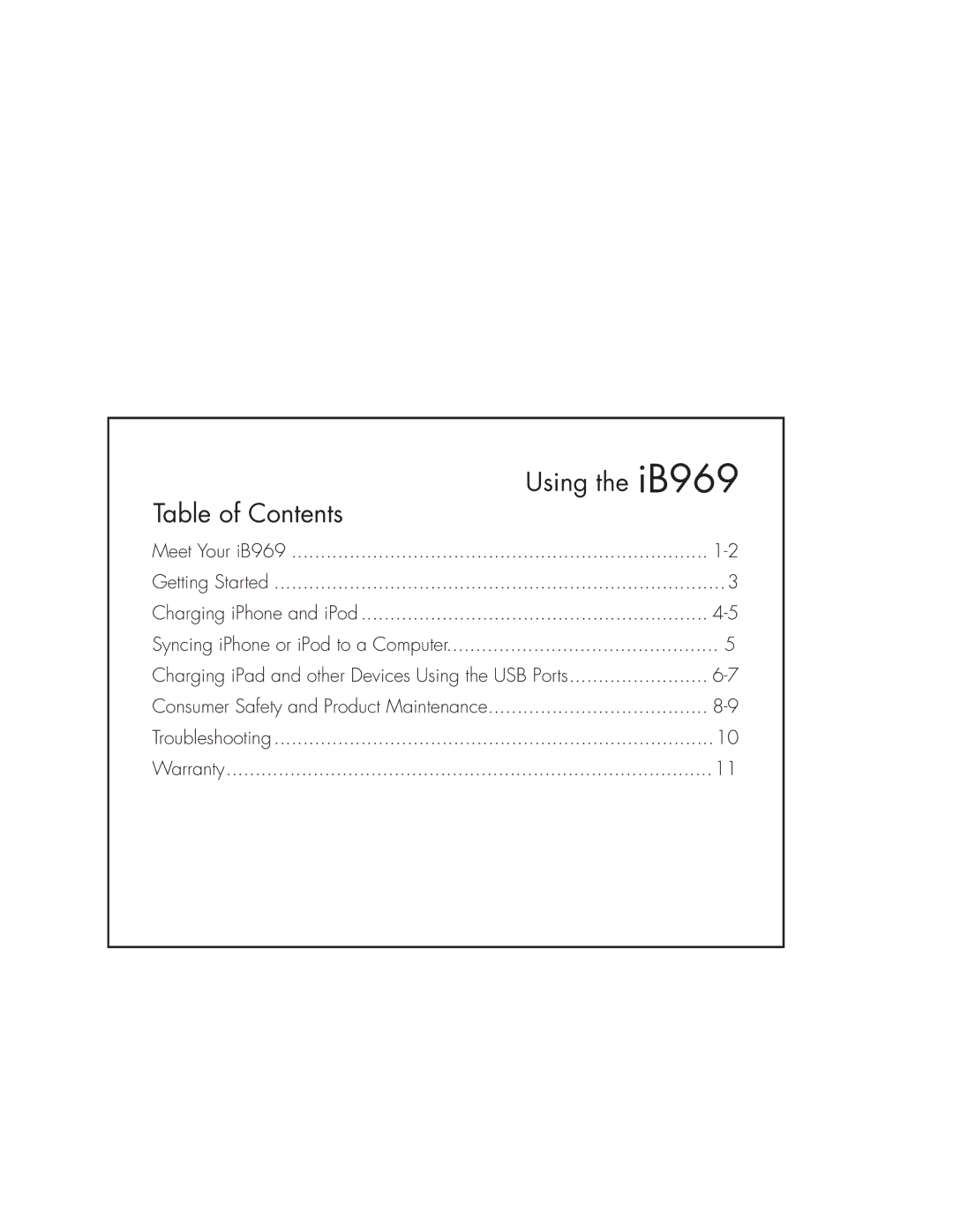 iHome IB969 instruction manual Using the iB969 