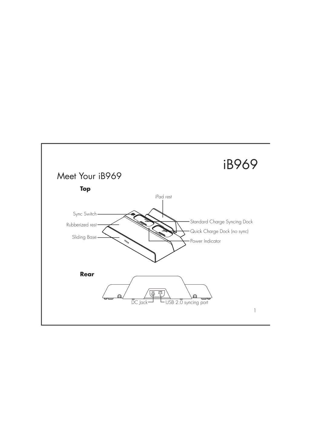 iHome IB969 instruction manual Meet Your iB969 