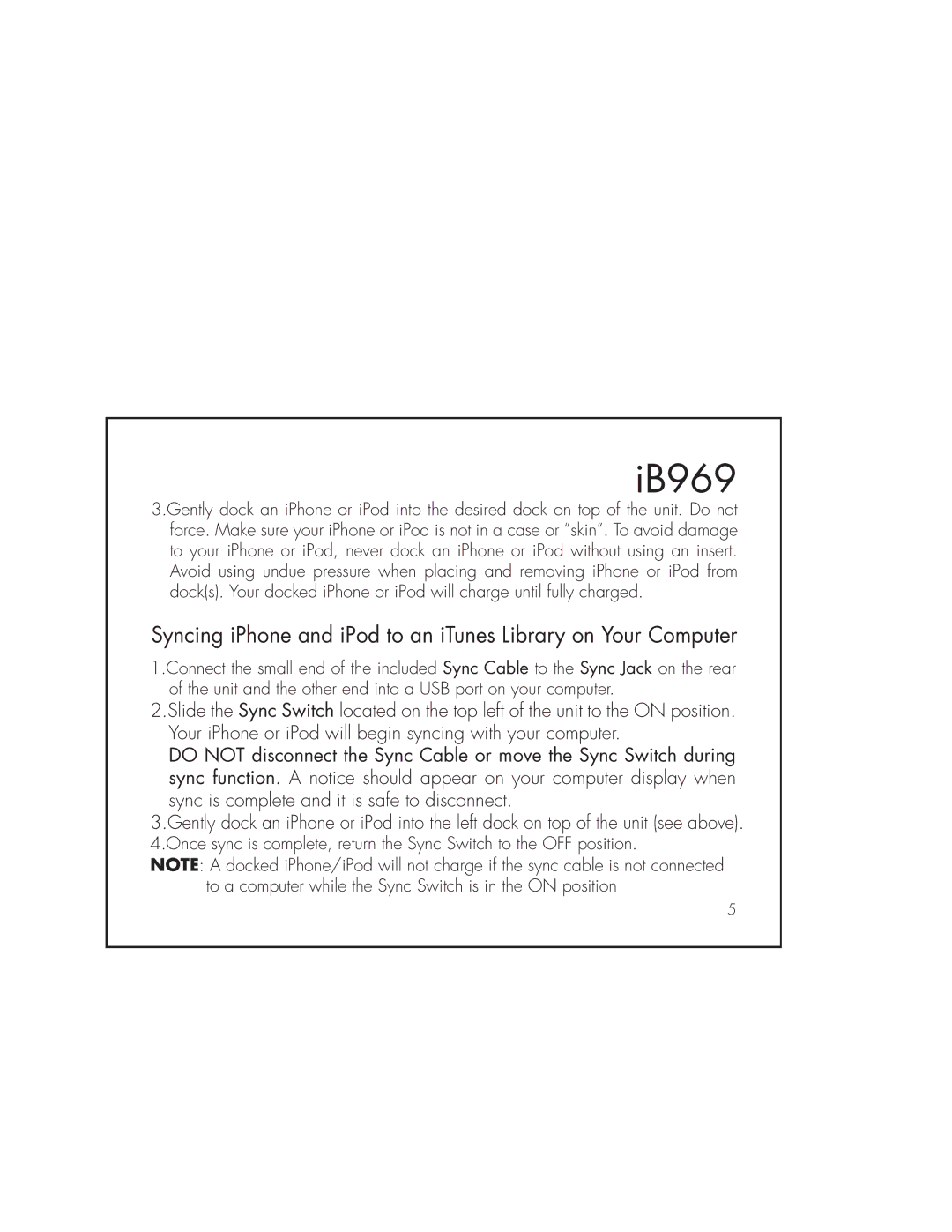 iHome IB969 instruction manual 