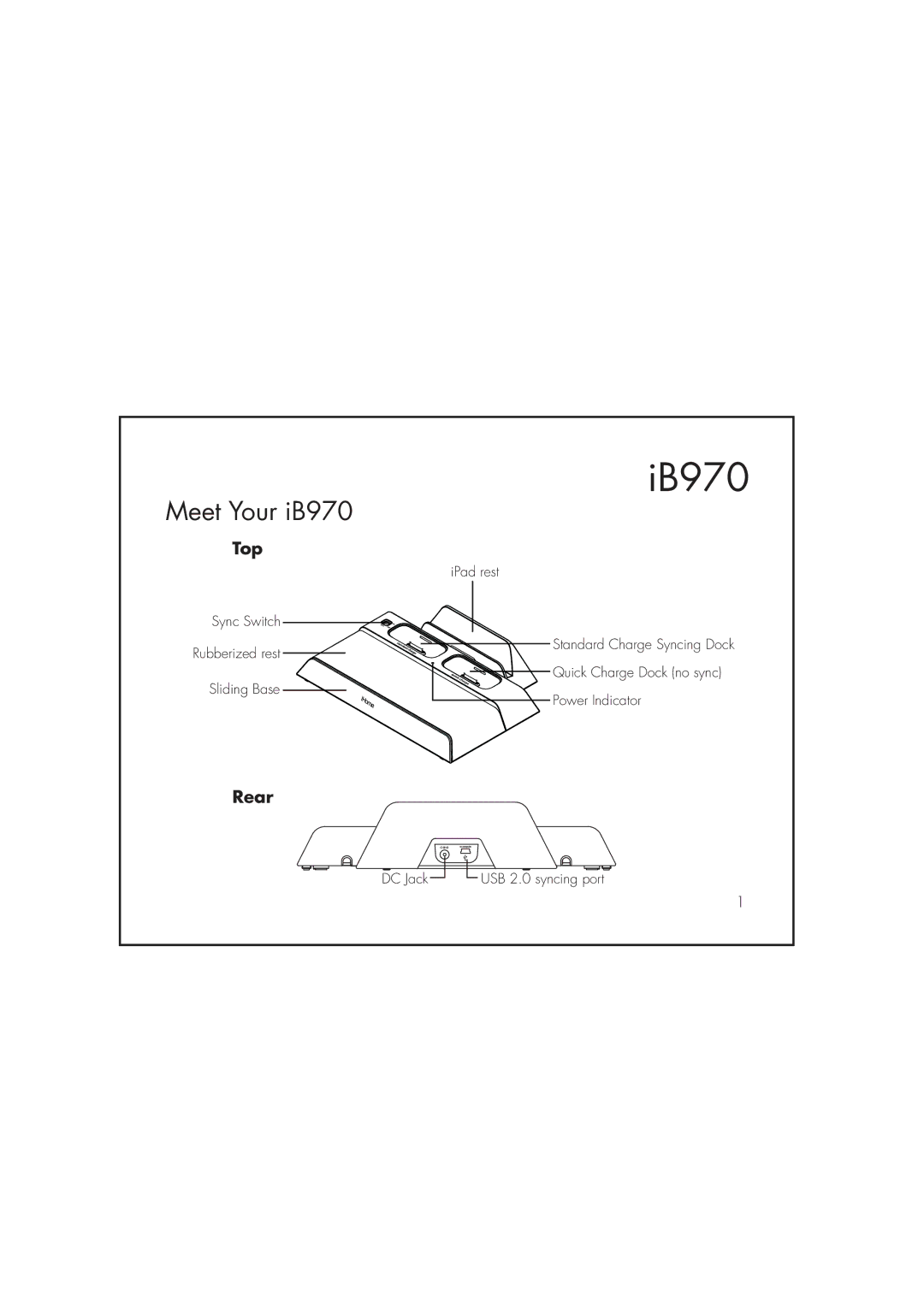 iHome instruction manual Meet Your iB970 