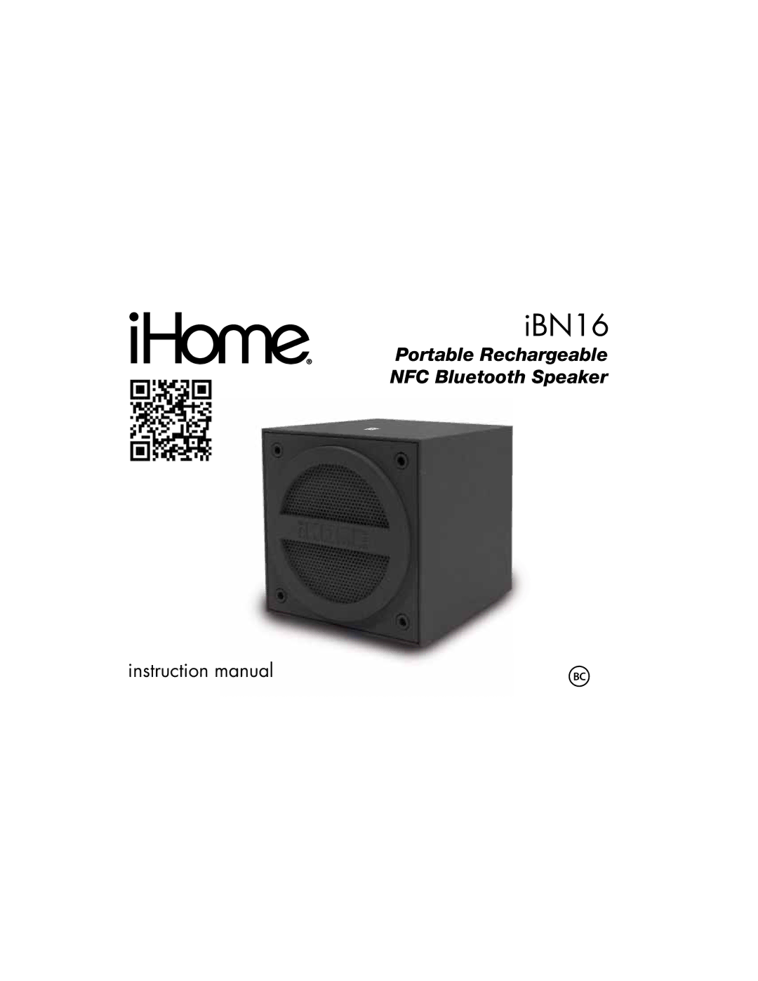 iHome iBN16 instruction manual IBN16 