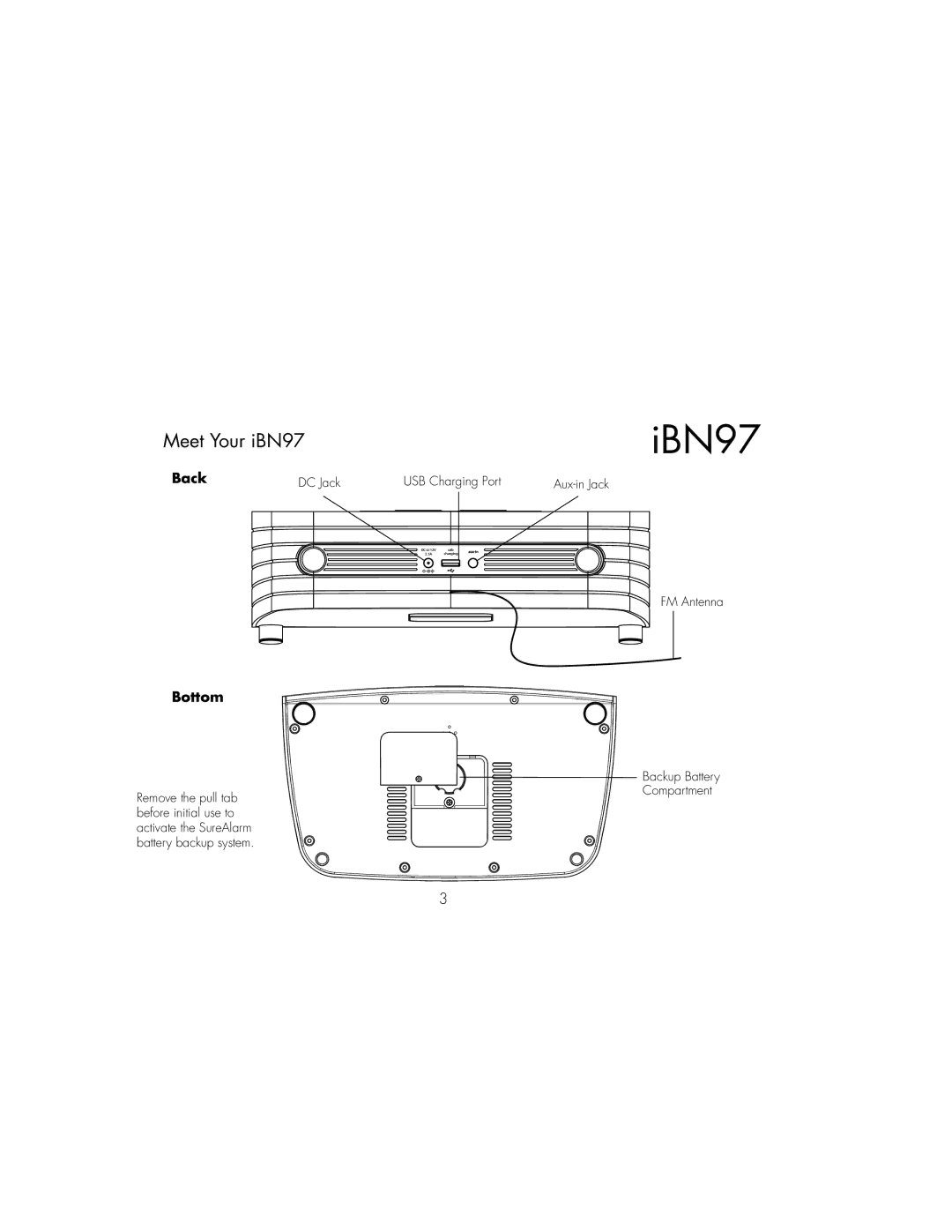 iHome iBN97 instruction manual IBN97 