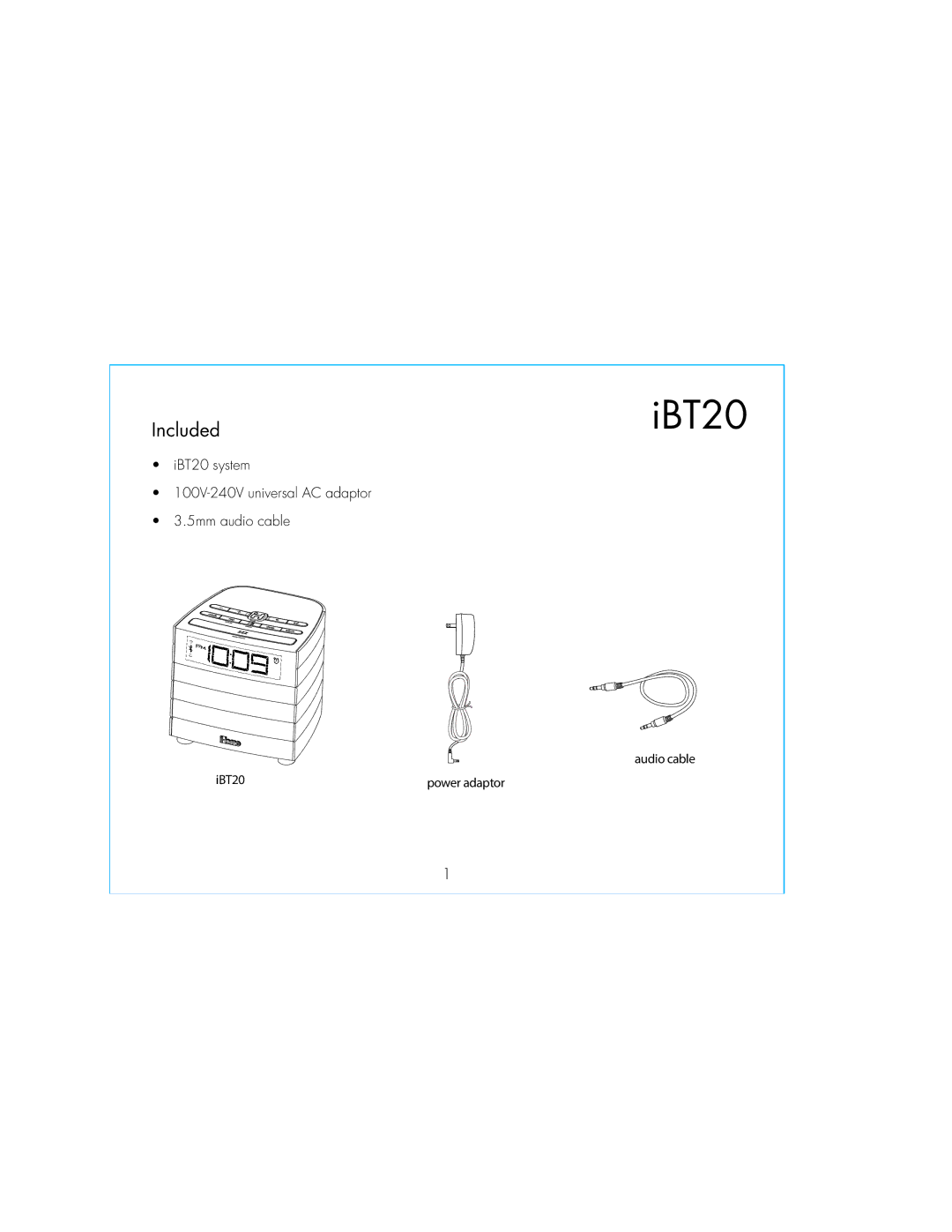 iHome iBT20, IBT20GC instruction manual Included 