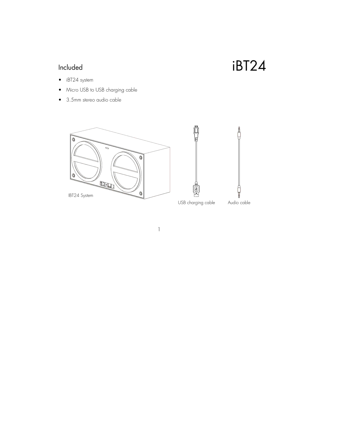 iHome IBT24UC, IBT24GC instruction manual Included 