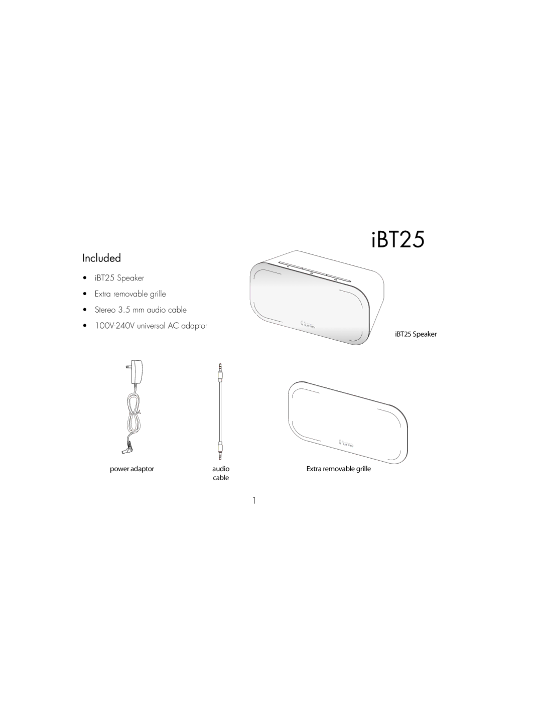 iHome IBT25BC instruction manual Included 