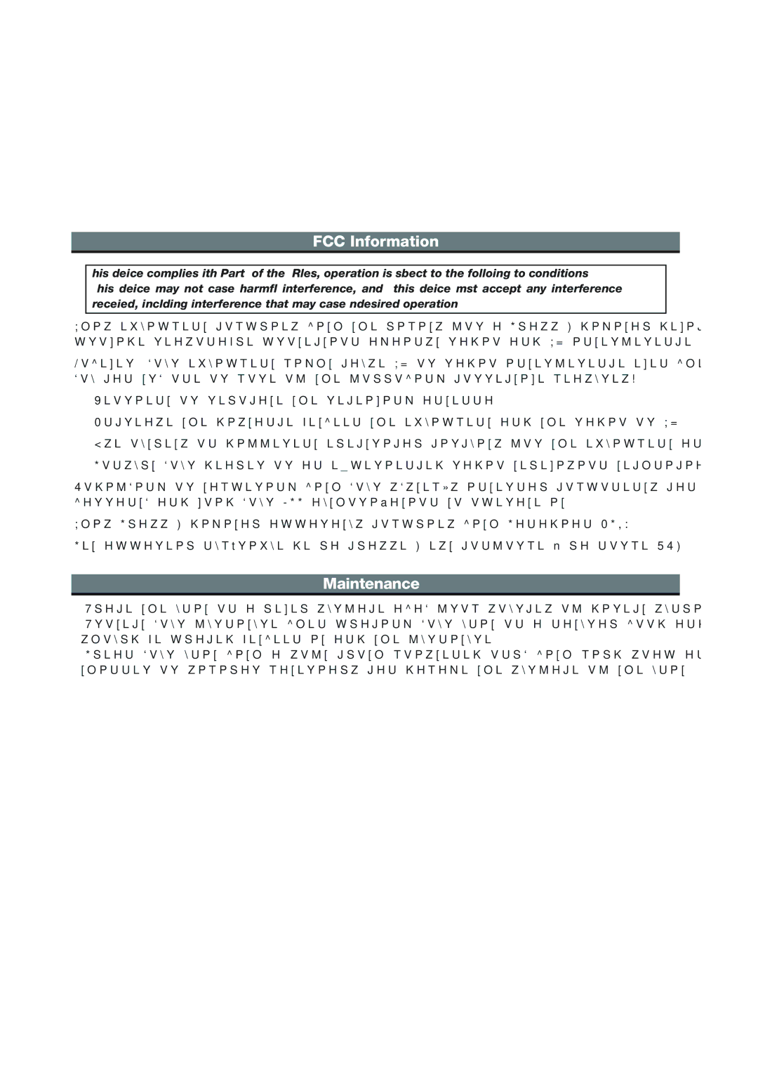 iHome ID28 manual FCC Information, Maintenance 