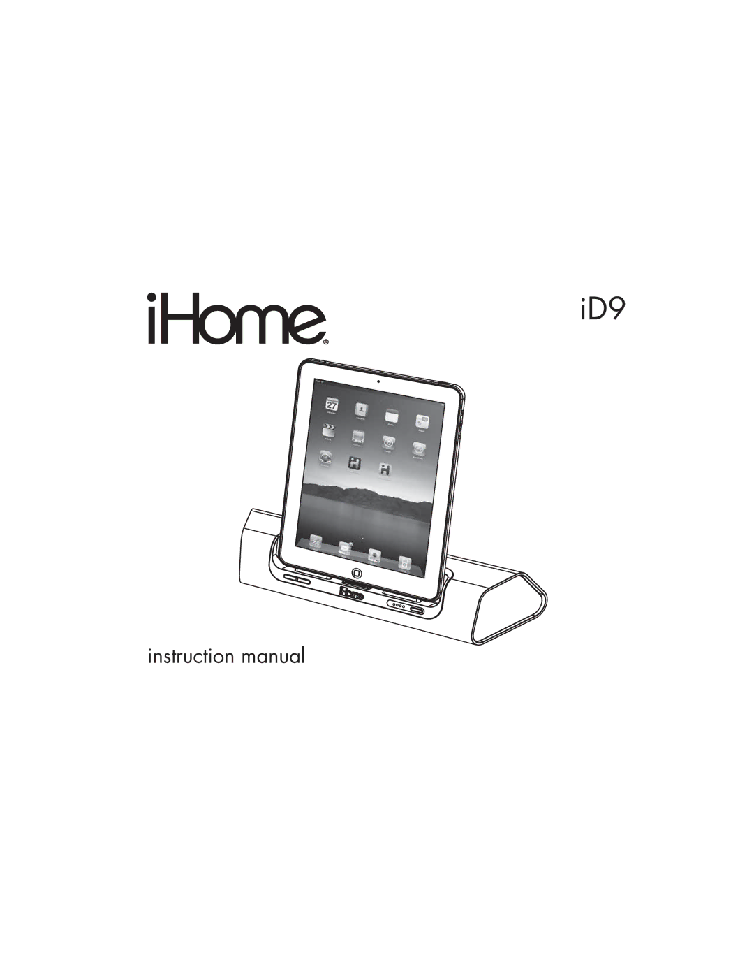 iHome ID9 instruction manual 